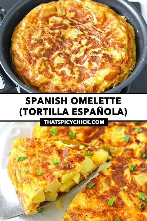 Spanish Tortilla Recipe, Unprocessed Recipes, Spanish Potatoes, Spanish Tortilla, Spanish Omelette, Greek Food Traditional, Eggs Breakfast, Scrumptious Food, Spanish Dishes