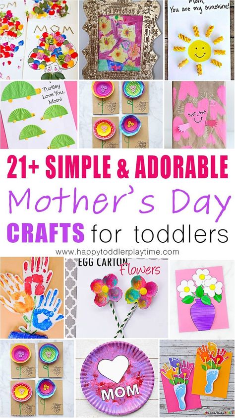 Mother's Day Crafts for Toddlers - HAPPY TODDLER PLAYTIME Crafts For Toddlers, Mother's Day Crafts For Toddlers, Easy Mothers Day Crafts For Toddlers, Mothers Day Crafts Preschool, Easy Mother's Day Crafts, Hug Gifts, Mother's Day Activities, Kids Homemade, Mother's Day Crafts