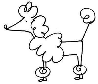 Doodles Animals, Poodle Tattoo, Poodle Drawing, Pink Suitcase, Broderie Simple, Drawing Lessons For Kids, Stick Figure Drawing, Vintage Poodle, 강아지 그림