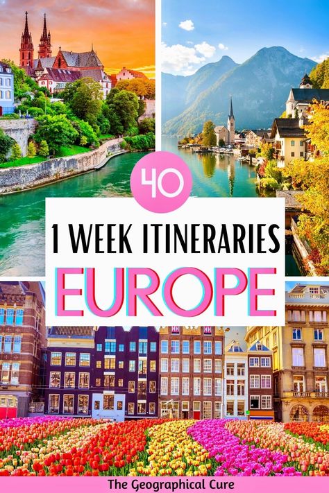 Pinterest pin for 40+ One Week In Europe Itineraries Nature, Europe Places To Visit, Things To Do In Europe, Europe Places, Travel Malta, Travel Holland, Europe Itinerary, European Itineraries, Places To Visit In Europe