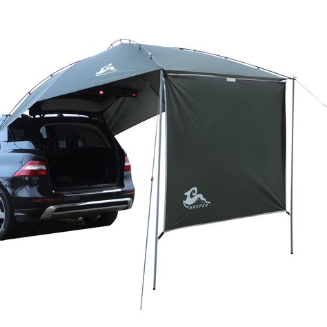 HREFEU Car Tent Multifunctional Teardrop Awning Suitable for SUV RV, Car Camping, SUV Awning Self-Supporting Roof Car Awning, Camping Sun Protection Car Tent, Shading, UV Protection/Waterproof Suv Awning, Car Awnings, Tailgate Tent, Rv Car, Rooftop Tent, Full Size Suv, Weekend Camping Trip, Car Tent, Roof Tent