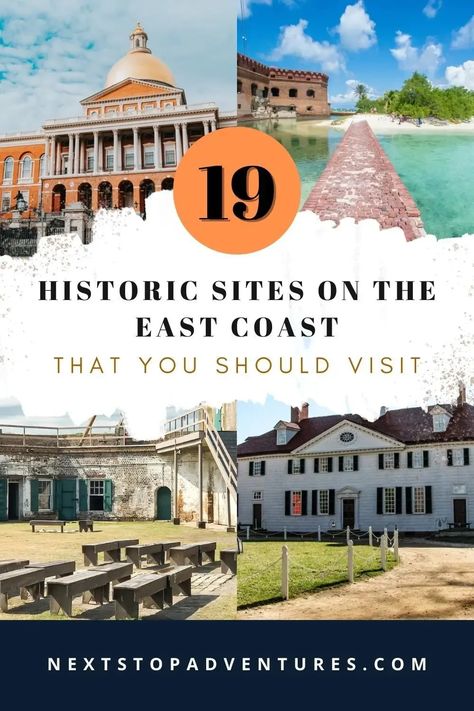 Best Historical Places To Visit In The Us, Historical East Coast Road Trip, Best Places To Visit On The East Coast, East Coast Vacation, East Coast Usa, New England Road Trip, Historic New England, East Coast Travel, East Coast Road Trip