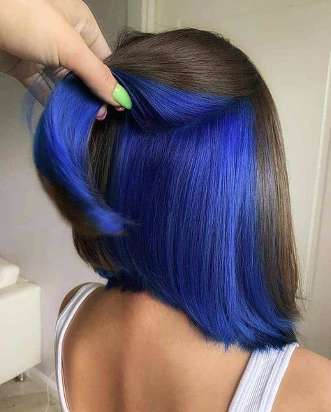 Peek a Boo Hair Color Ideas| Softer Hair Under Hair Dye, Under Hair Color, Hair Dyed Underneath, Hidden Hair Color, Peekaboo Hair Colors, Fesyen Rambut, Hair Color Underneath, Peekaboo Hair, Hair Color Streaks