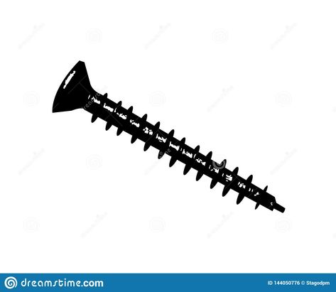 Vector Illustration Of A Screw Stock Illustration - Illustration of build, tool: 144050776 Logos, Screw Illustration, Screw Drawing, Screw Tattoo, Black Silhouette, Background Illustration, Screw, Stock Illustration, White Background