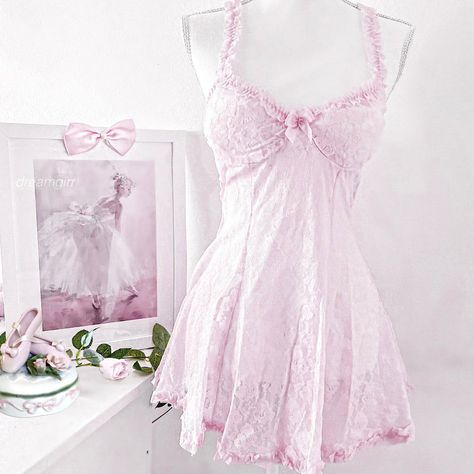 Kawaii, Babydoll Outfit Aesthetic, Babydoll Dress Aesthetic, Babydoll Boutique, Babydoll Outfit, Pinterest Famous, Pink Babydoll, Fairycore Cottagecore, Coquette Dollette