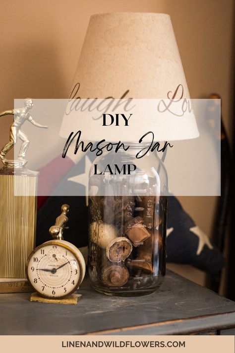 Blue Jars Decor Diy Projects, Canning Jar Lamp, Mason Jar Home Decor Diy, Diy Mason Jar Lamp, Mason Jar Lamps Ideas, Mason Jar Filler Ideas, Jar Filler Ideas, Glass Jar Lamps, Upcycled Bottles