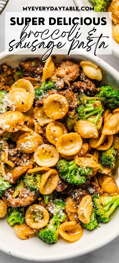 Orecchiette With Sausage And Broccoli, Ground Italian Sausage Recipes, Orecchiette With Sausage, Healthy Sausage Recipes, Sausage Pasta Skillet, Easy Sausage Recipes, Ground Sausage Recipes, Sausage And Broccoli, Chicken Sausage Recipes