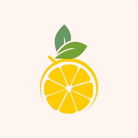 Lemon Vector Illustration, Lemon Cute Drawing, Lemon Graphic Design, Citrus Drawing, Fruit Stencil, Lemon Logo Design, Grapefruit Jam, Citrus Logo, Citrus Illustration