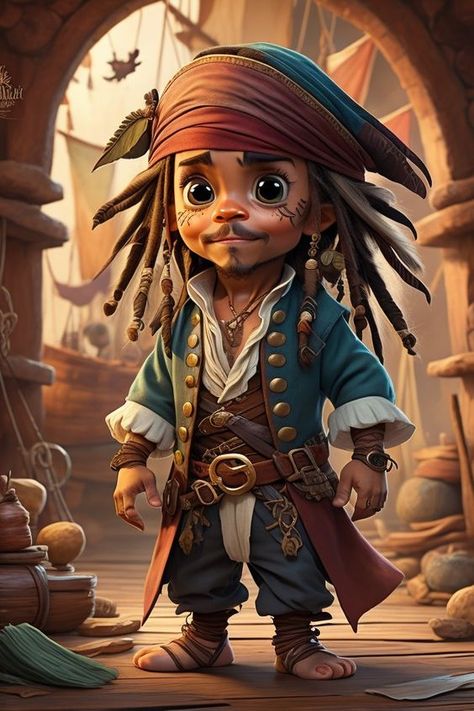 Art, Design, Jack Sparrow Cartoon, Jack Sparrow