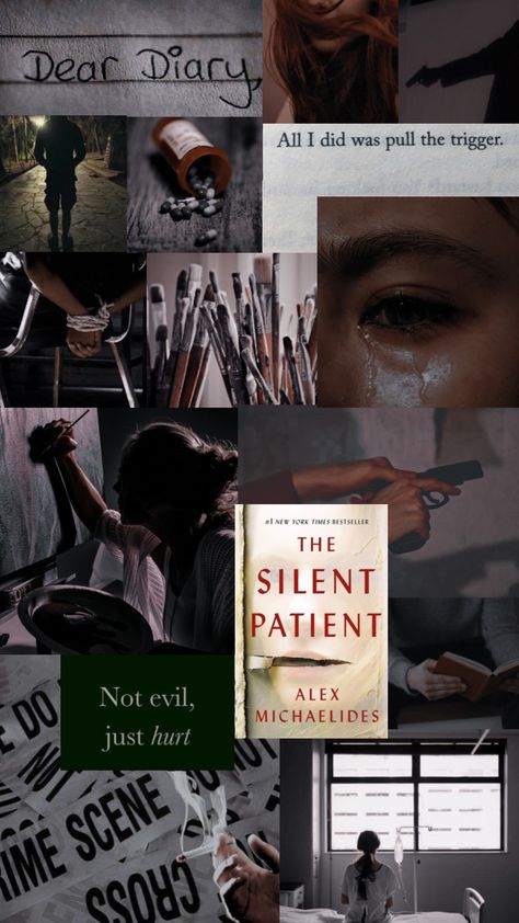 #thesilentpatient #silentpatient #thriller #thrillerbooks Silent Patient Book Aesthetic Video, Thriller Books Aesthetic, Silent Patient Book Aesthetic, Thriller Quotes, The Silent Patient Aesthetic, Thriller Aesthetic, Kindle Wallpaper, Books Stand, The Silent Patient