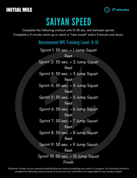 Dragon Ball fans know that Saiyans can move at the speed of lights. This Saiyan inspired run workout will challenge warriors to complete short bursts of sprints followed by jump squats to improve cardiovascular endurance and speed. Saiyan Workout, Build Endurance, Heart Rate Training, Army Workout, Crossfit Workouts At Home, Run Workout, Target Heart Rate, Functional Workouts, Up To The Sky