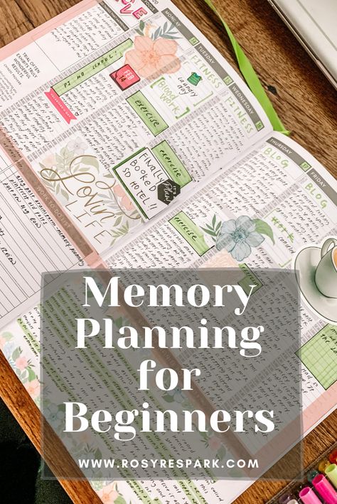 How To Start A Memory Journal, Memory Keeping Journal Ideas, Memory Planner Ideas, Journal Memories Page, How To Make A Memory Book, Memory Journal Ideas, Memory Keeping Ideas, Memory Journals, Dot Notebook