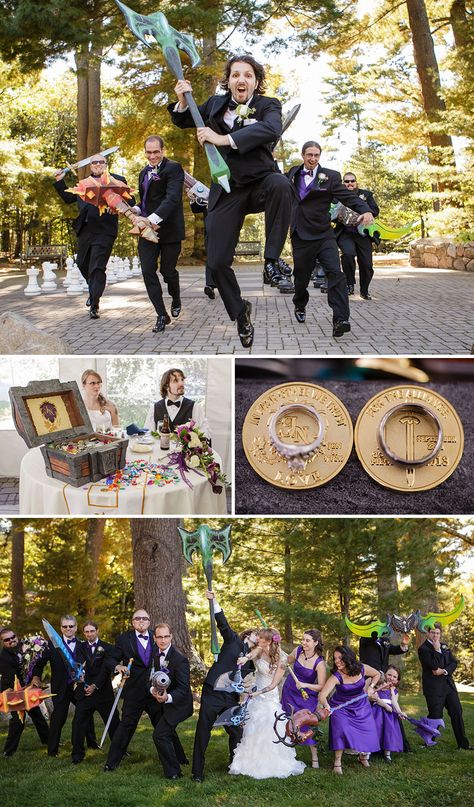 World Of Warcraft Themed Wedding Zelda Wedding, Gamer Wedding, Dragon Wedding, Nerd Wedding, Geeky Wedding, Nerdy Wedding, Starry Night Wedding, Anime Wedding, Geek Wedding