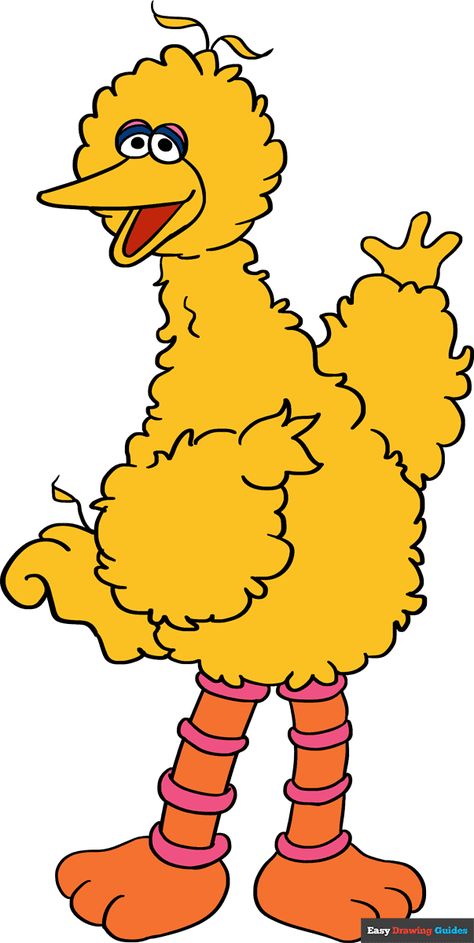 Sesame Street Drawing, Elmo Drawing, Sesame Street Art, Elmo Characters, Sesame Street Crafts, Beto Y Enrique, Sesame Street Coloring Pages, Big Bird Sesame Street, Sesame Street Big Bird