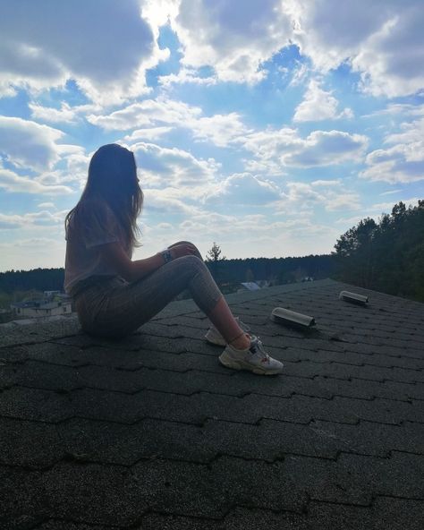 Music, Sitting On The Roof, The Roof, The Sky, At Night, Roof