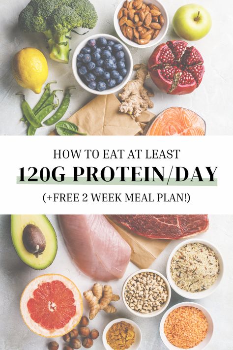 Whether you're focusing on building muscle, weight loss, or just eating healthier, following a high protein diet is key. Learn the secrets to eating at least 120 grams of protein each day and snag your FREE 2 week meal plan to get started right away! 2 Week Meal Plan, Protein A Day, High Protein Meal Plan, Protein Meal Plan, Macro Nutrition, High Protein Meal Prep, Protein Lunch, Healthy High Protein Meals, Eating Healthier