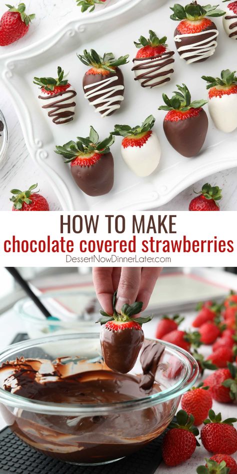 Chocolate Dipped Strawberries Recipe, Dipped Strawberries Recipe, Making Chocolate Covered Strawberries, Make Chocolate Covered Strawberries, Gourmet Chocolate Covered Strawberries, Dessert At Home, Chocolate Covered Strawberry Recipe, Valentine Recipes, Chocolate Covered Fruit