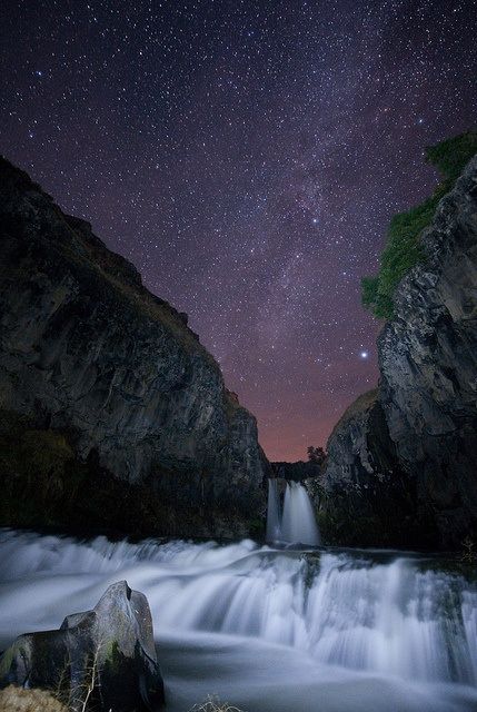 White River Walls, Oregon.  Go to www.YourTravelVideos.com or just click on photo for home videos and much more on sites like this. River Video, Yosemite Winter, Glen Coe, Night Sky Photography, Night Sky Wallpaper, Star Trails, Scotland Highlands, River Falls, White River