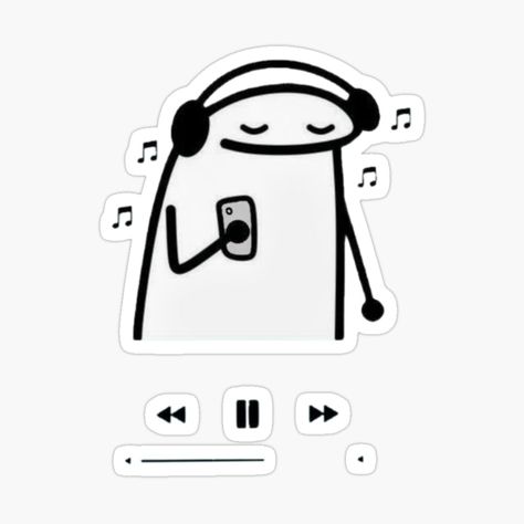 Get my art printed on awesome products. Support me at Redbubble #RBandME: https://www.redbubble.com/i/sticker/Flork-Enjoying-Listening-to-Music-by-Apparelland1/156994296.EJUG5?asc=u Animals Listening To Music, Panda Listening To Music, Listening To Music Drawing, Listening To Music Aesthetic, Study Desk Organization, Music Drawings, Music Illustration, Music Stickers, Picture Icon