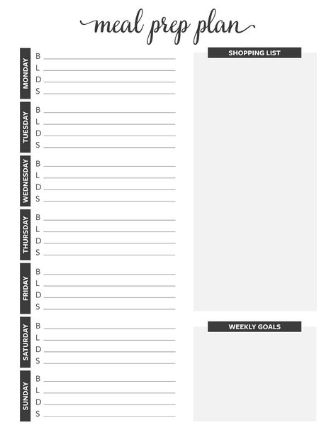 Organisation, Meal Planning Chart, Meal Planning Printable Weekly, Meal Prep Plan, Meal Calendar, Meal Prep Planner, Fitness Meal Prep, Meal Tracker, Whole 30 Meal Plan