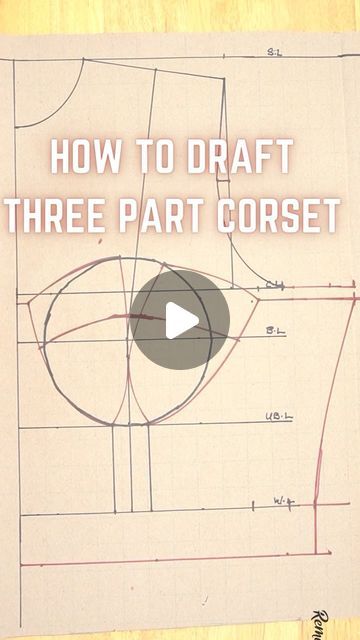 Corset Drafting Tutorial, How To Make Corset Pattern, Corset Stitching, Corset Pattern Tutorial, Corset Pattern Drafting, Modern Design Elements, Sewing Measurements, Corset Pattern, Crafts Sewing Patterns