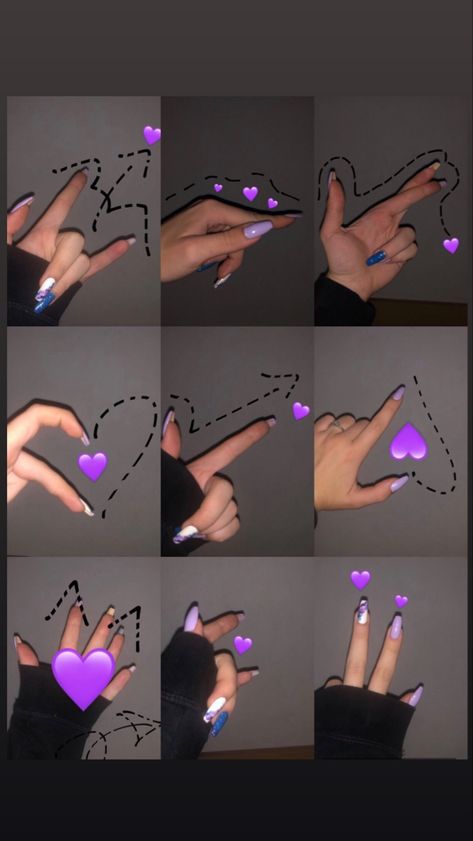 purple nails \ hearts | creative snap idea | cool | funny Hand Instagram Story Ideas, Hand Snaps Ideas, Nails Snap Streak, Snapchat Drawings Ideas, Creative Streaks Snapchat Ideas, Hand Snapchat Streaks, Purple Hearts Nails, Cute Snap Streak Ideas, Snap Avatar Ideas