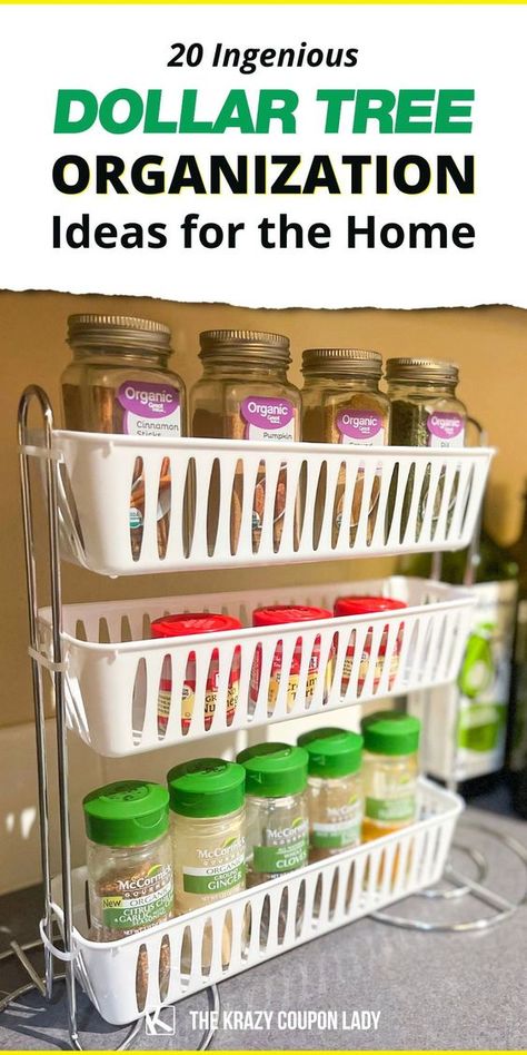 Bathrooms Storage, Dollar Tree Kitchen, Dollar Store Organization, Dollar Tree Diy Organization, Dollar Tree Organization, Dollar Store Diy Organization, Dollar Store Diy Projects, Dollar Store Hacks, Hemma Diy