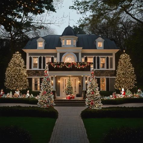 Tis the Season!🎄⛄️❄️ DO YOU LOVE CHRISTMAS? THEN YOU’LL LOVE MY CHRISTMAS ACCOUNT DAILY POSTS EVERYDAY!!✨Follow: @christmasvibesz… | Instagram Luxury Christmas Decor Outdoor, Christmas House Ideas, Home Christmas Decor, Christmas Dreaming, Christmas House Lights, Christmas Inspo, Christmas Feeling, Christmas Wonderland, Dream House Interior