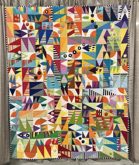 Patchwork, Couture, Scrap Fabric Quilt Ideas, Freddy Moran Quilts, Modern Sampler Quilts, Modern Quilt Designs Inspiration, Quilts On Point, Funky Quilt Patterns, Modern Quilts Patterns