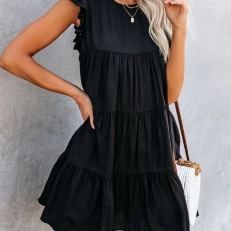 Black Mini Dress Outfit Casual, Black T Shirt Dress Outfit, Black Mini Dress Outfit, Black T Shirt Dress, T Shirt Dress Outfit, Casual Street Fashion, Dresses For Parties, Summer Tunic Dress, Loose Skirt