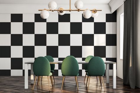 Liven up your interior with a checkered mural. It is a perfect solution for a temporary application since it works like a sticker - just peel and stick. You can also easily remove it when needed. All photo murals are printed on strips with a slight overlap for easy installation! ✈️ FREE EXPRESS SHIPPING WORLDWIDE ✈️ How to purchase a checkered removable mural? 1. Measure the area you want to cover with photomural. 2. Check if any of our standard-size photomurals match your measurements. Yes -> Place an order No -> Send us your wall dimensions in inches and we will make a custom-size proposal for you. VINYL WALL MURAL: ✔️ Quick & easy installation ✔️ Smooth matt finish - non-woven vinyl ✔️ Photo mural consists of separate pieces ✔️ For application on smooth surfaces ✔️ Peel & stick - easy t Black And White Checkered Wall, Checkered Mural, Painted Checkered Wall, Diy Checkered Wall, Checkered Accent Wall, Pattern Wallpaper Black, Wallpaper Checkered, Black White Mural, Checkerboard Wall