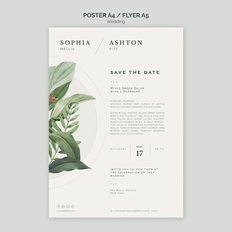 Clean Flyer Design, Elegant Flyer Design, Wedding Flyer Design, Elegant Poster Design, Free Poster Templates, Wedding Poster Design, Elegant Poster, Elegant Flyer, Minimalist Flyer