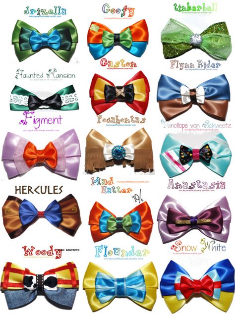 "Disney Hair Bows" by lesmisfreak ❤ liked on Polyvore Cheer Bows, Disney Hair Bows, Disney Bows, Disney Hair, Disney Ears, Disney Diy, Disney Crafts, Diy Hair Bows, Minnie Ears
