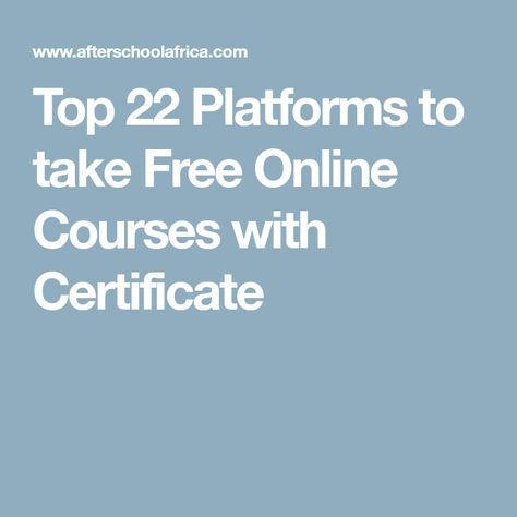 Free Courses Online With Certificate, Free Online Courses With Certificate, Online Courses With Certificate, Free College Courses Online, Free Courses Online, Online School Organization, Free College Courses, Free Educational Websites, Free Online Education