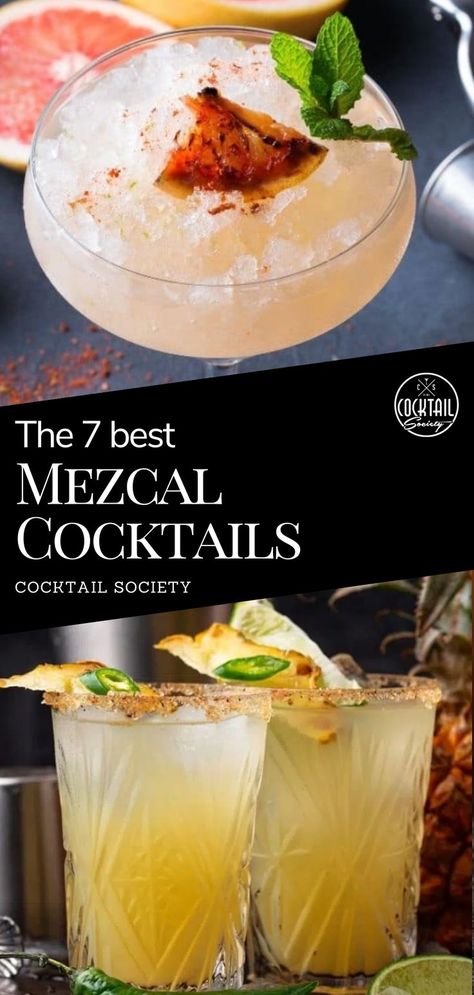 Brunch Cocktail Recipes, Fancy Cocktails Recipes, Mezcal Margarita, Mexican Cocktails, Mezcal Tequila, Best Mixed Drinks, Spicy Cocktail, Mezcal Cocktails, Cocktails To Try