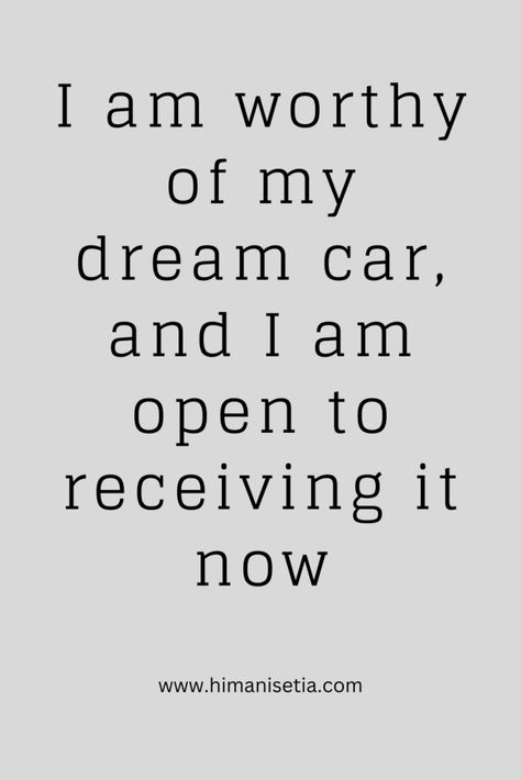 Be clear and concise to UNIVERSE. Transform your life with these manifestation affirmations that will help you attract abundance into your life. Pin them on your vision board or repeat them daily to attract same #manifestation #affirmations #lawofattraction #abundance #mindset #positivity #11:11 Home Buying Affirmations, Manifesting A Car Affirmation, How To Manifest A Car, Car Manifestation Affirmations, Manifest New Car, Affirmations For Job Offer, Dream Car Affirmations, Manifesting A Car, New Car Affirmations