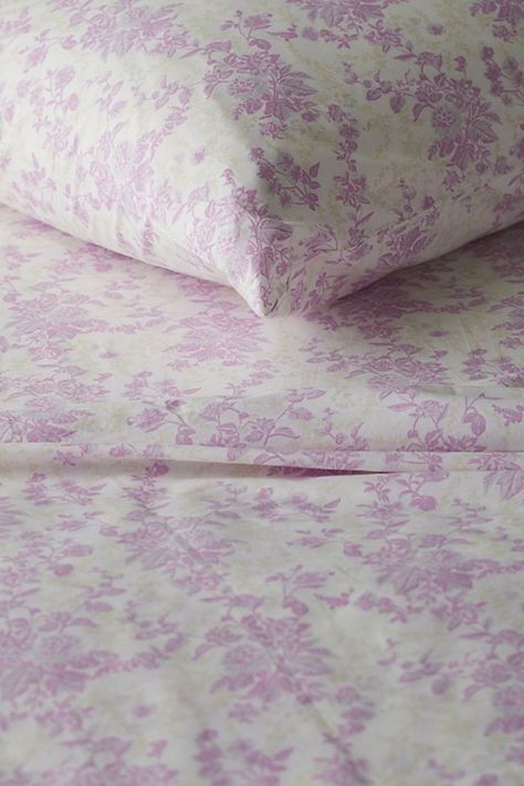 Bring vintage aesthetics to your dreams when you slip between this floral toile printed sheet set. This set comes with everything you need to dress up your bed - a fitted sheet, flat sheet and pillowcases, too! Available exclusively at Urban Outfitters. Features Vivian Toile Floral from UO Home in a soft cotton blend Floral sheet set finished with a vintage-inspired toile motif Includes all you need to make your bed An eco-friendly upgrade, this item is OEKO-TEX® Standard 100 certified free of harsh chemicals UO exclusive Content + Care Pillow inserts sold separately Twin XL sheet set includes pillowcase, flat sheet, fitted sheet and tote bag Full, Queen and King sheet sets include 2 pillowcases, flat sheet, fitted sheet and tote bag 80% Cotton, 20% polyester Machine wash Imported Size Twi Room Decor Urban Outfitters, Full Bed Sheet Set, Light Purple Sheets, Love Shack Fancy Sheets, Purple Sheets, Lavender Duvet, Dorm Apartment Decor, Full Bed Sheets, Floral Sheet Set