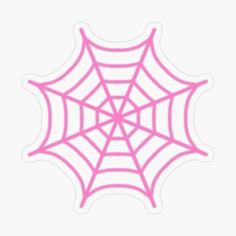 Logos, Pink Spiderweb, Pink Spider Web, Ramo Ideas, Spiderweb Design, Pink Spider, Redbubble Products, Sticker Cute, Spider Web