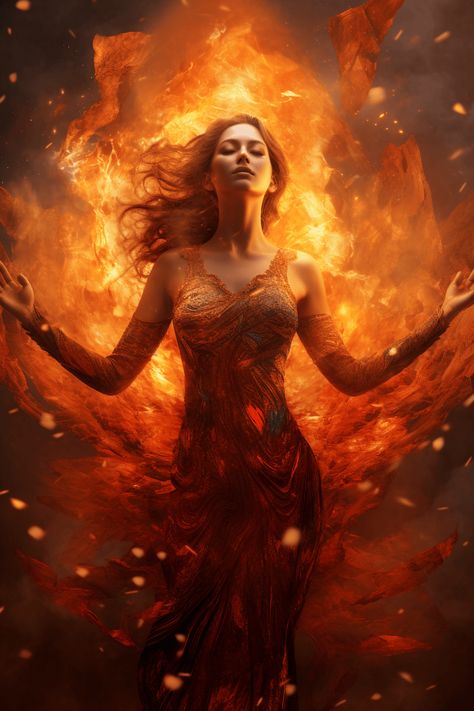 Understanding The Spiritual Meaning of Fire in a Dream - On Your Journey Pheonix Rising, Fire Warrior, Fire Goddess, Phoenix Art, Fire Image, Leo Women, Phoenix Rising, World On Fire, Dream Meanings