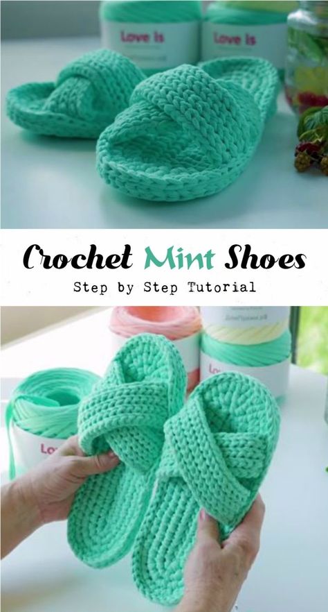 Crochet Mint Shoes Cool Crochet Stitches, Mint Shoes, Cool Crochet, Crochet Baby Photo Prop, Crochet Flats, Crochet Shoes Pattern, Crochet Sandals, Stylish Crochet, Shoes Handmade