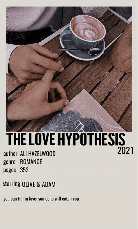 the love hypothesis minimalistic polaroid poster-aesthetic edit give credit if repost