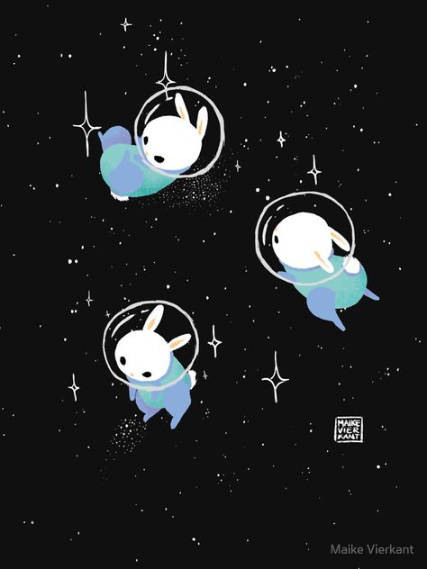 Space Animals Drawing, Animals In Space Painting, Cute Space Aesthetic Art, Animals In Space Drawing, Solid Painting Ideas, Things In Space Drawing, Animals In Space Illustration, Space Animals Art, Space Bunny Wallpaper