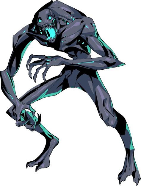 Arte tirada do cliente do jogo. Lanky Monster Design, Hive Mind Concept Art, Unique Monster Design, Cool Monster Design, Alien Monster Concept Art, Dnd Monsters Homebrew, Humanoid Alien Concept Art, Monster Design Concept, Monster Creature Design