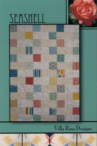 Sea Shell Quilt Pattern from Villa Rosa Designs Patchwork, Charm Pack Quilt Patterns, Charm Square Quilt, Charm Pack Quilt, Villa Rosa, Basic Quilt, Quilt Square Patterns, Fat Quarter Quilt, Quilted Gifts