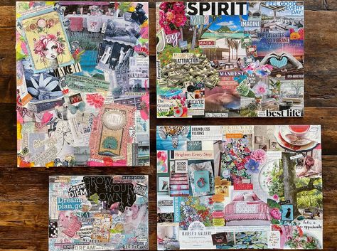 Free Vision Board Class | Andrea Garvey Art Vision Board Art Project, Vision Board Art, Free Vision Board, Art Therapy Directives, Making A Vision Board, Art Easel, Board Art, Creating A Vision Board, Manifest Your Dreams