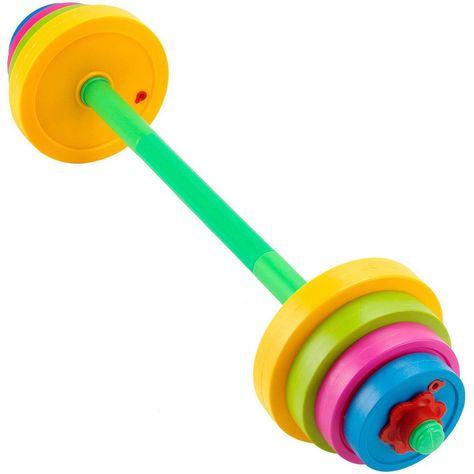 PRICES MAY VARY. ✅ KIDS EXERCISE: Take your kids to the gym with this awesome adjustable barbell set! ✅ INCLUDES: 8 weight plates, barbell bar, and 2 lock collars. Barbell measures 32" x 7" x 7" fully assembled ✅ ADJUSTABLE: Weight plates can be filled with sand or water to increase weight. These adjustable weight plates allows for your kids to grow stronger while having loads of fun! ✅ EDUCATIONAL: Not only is this toy barbell a fun way to introduce your child to proper exercise and weightlifti Beginner Gym Workout, Beginner Gym, Cool Drawings For Kids, Zoo Toys, Bar Fits, Barbell Weights, Crochet Applique Patterns Free, Kids Gym, Avenger Birthday Party