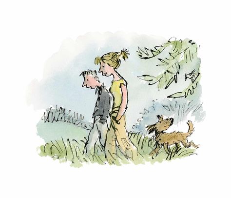 The colour in anything: illustrations by Quentin Blake – in pictures | Art and design | The Guardian Croquis, Quentin Blake Illustrations, Michael Rosen, Art Assignments, Quentin Blake, Walking The Dog, Life Series, Ordinary Life, Book Illustration Art