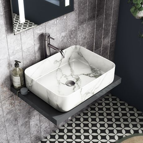 Elite Class Bathroom Exposed Wash Basin Luxury Collection Powder Bathroom Ideas, Narrow Bathroom Designs, Modern Pedestal Sink, Small Full Bathroom, Bathroom Sink Design, Washroom Decor, Sinks Bathroom, Narrow Bathroom, Washbasin Design