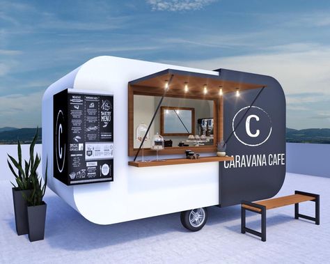 Coffee Van Ideas Mobile Cafe, Food Trailer Interior, Float Bar, Cafe Van, Foodtrucks Ideas, Horsebox Bar, Coffee Food Truck, Food Stall Design, Coffee House Design