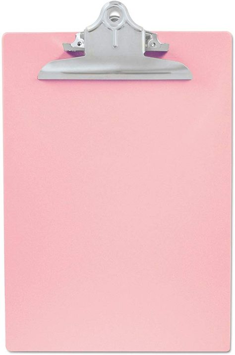 Amazon.com : Saunders Recycled Plastic Clipboard with 1-Inch Capacity, Pink, Letter/A4 Size (21800) : Office Products Pink Clipboard, Clipboard Storage, Pink Letter, Pink Plastic, Clipboard, Office Products, A4 Size, Recycled Plastic, Low Profile